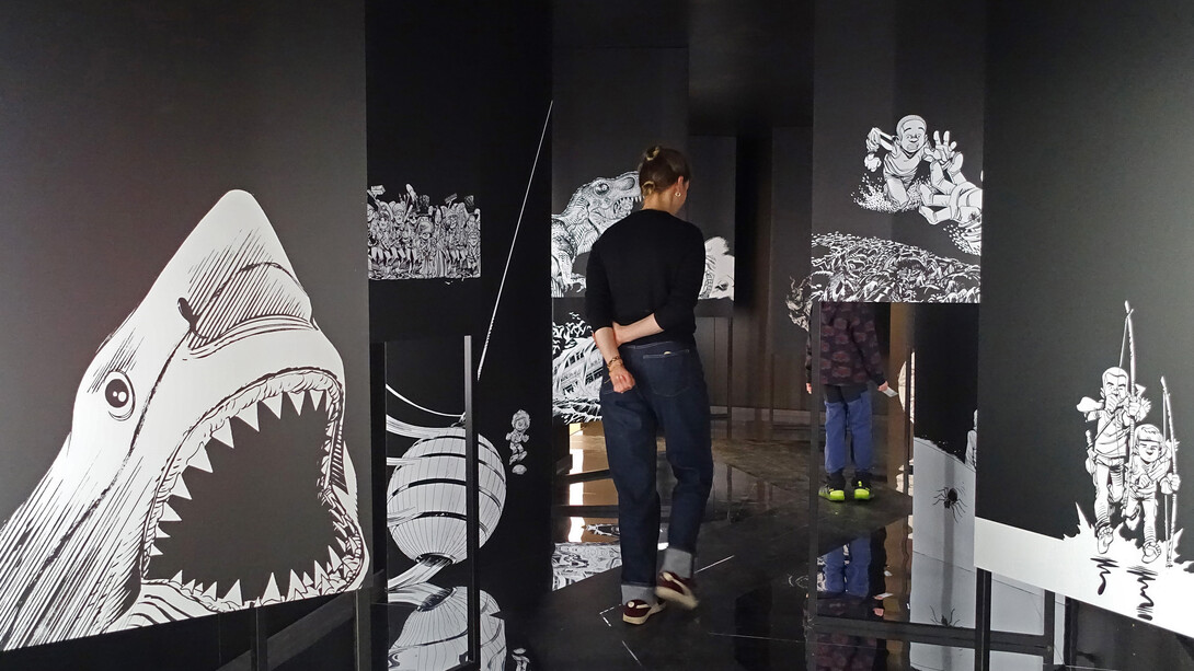 Alone. Not even scared (to be scared!), exhibition view. Courtesy of Comics Art Museum