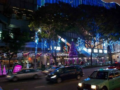 Orchard Road at night