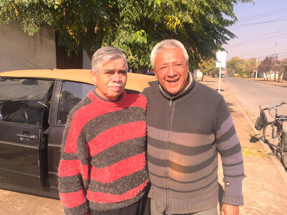 Ernesto y Pele, amigos del barrio de Rodrigo Gonçalves