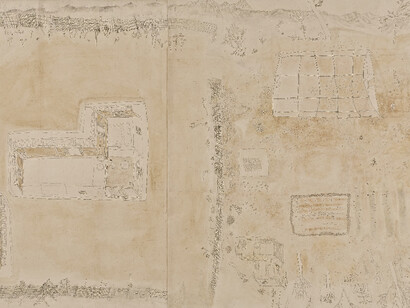 Lee Youngbin, Hanok (I), 2013, Korean Ink and pencil on Korean Paper, 164 x 319 cm