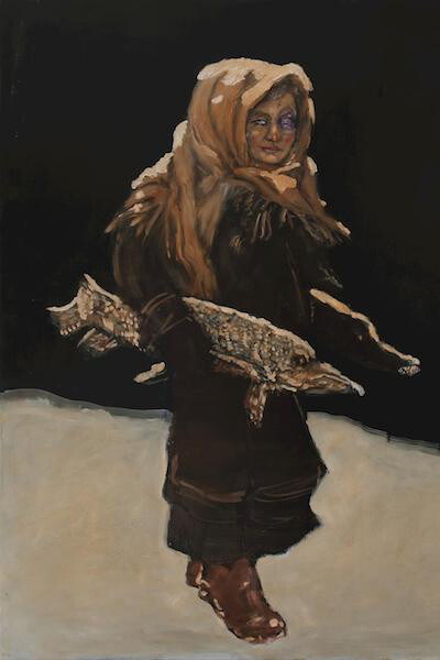 Siberische sneeuwsnoek, 2018	
HUILE SUR TOILE 
150 X 130 CM	
59 X 51 1/8 IN.	