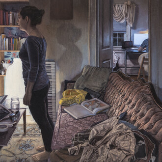 Maya Brodsky, Piano Lesson, 2014, Oil on panel, 11” x 14”