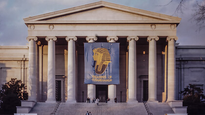 National Gallery of Art, Washington, DC, during the Treasures of Tutankhamum tour in 1976, USA
