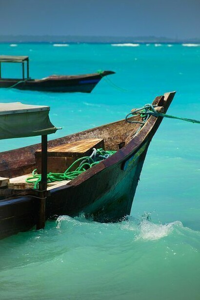Barca ancorata a Zanzibar