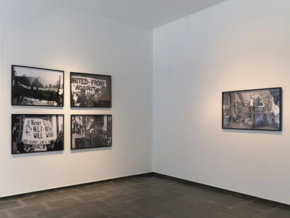 Marisa González, People's voice. Chicago 1972, vista de exhibición. Cortesía de Galería Isabel Hurley