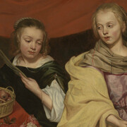 Michaelina Wautier, Two girls as Saints Agnes and Dorothea. Courtesy of Musée des Beaux-Arts de Gand