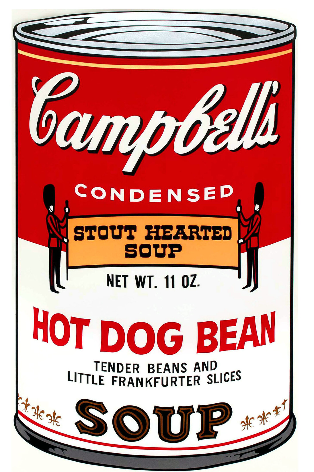 Andy Warhol, Campbell's Soup Hot Dog Bean, serigrafia su carta, 90 x 60 cm, collezione privata