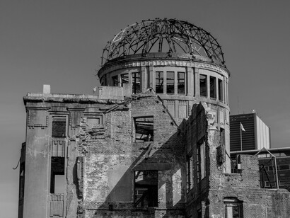 Hiroshima, Japan – The Hiroshima Peace Memorial Dome beneath a clear sky
