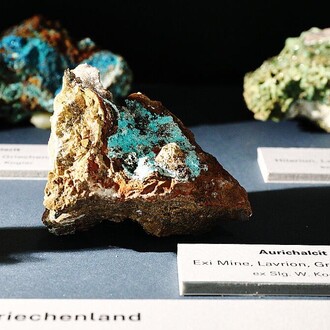 Kristalle aus feuer und fels, ausstellungsansicht. Mit freundlicher genehmigung des Naturkundemuseum