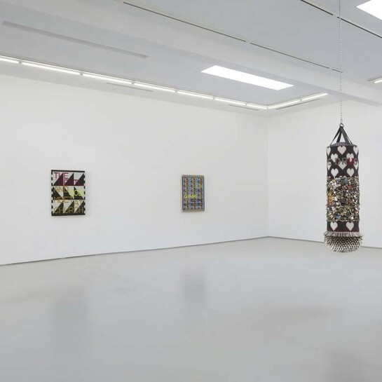 Jeffrey Gibson, Exhibition view. Courtesy of Roberts & Tilton