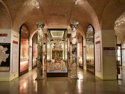 Room 2 of the Jewish Museum of Rome in January 2023
