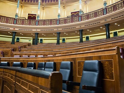Los escaños del Gobierno en el Congreso de los Diputados