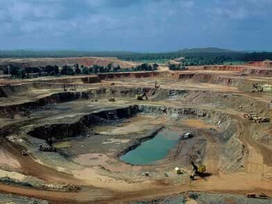 Copper mining, central India - conservation is impossible in extractivist development model © Smitu Kothari