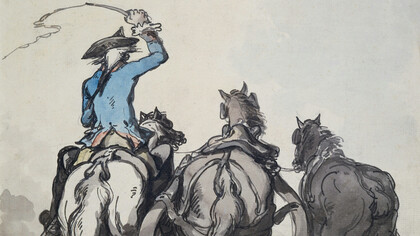 "A French Postillion," by Thomas Rowlandson, 1780 