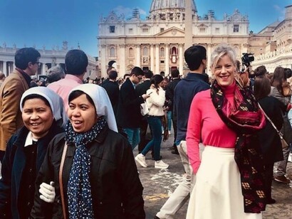 Jill Alexy, Saint Peter’s Square Zoom presentation (courtesy of SeeTheSacred)
