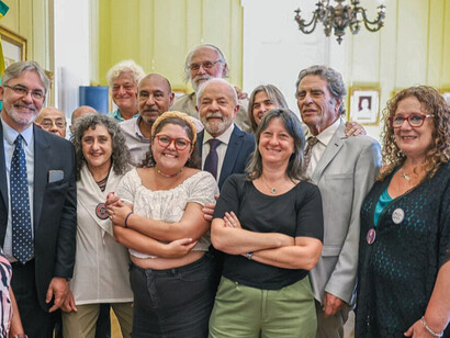 Brazilian President Luiz Inácio Lula da Silva meets the Grandmothers of the Plaza de Mayo in Buenos Aires, Argentina, 2023