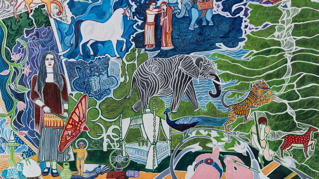 Rekha Rodwittiya, Home is wherever you are (detail), 2026. Courtesy of Sakshi Gallery