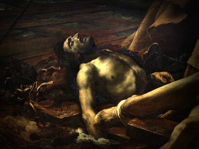 Detalle de la pintura 'La balsa de la Medusa' (1819) de Théodore Géricault