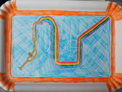 Opera di un alunno partecipante al progetto. Foto di Vittorio Nava