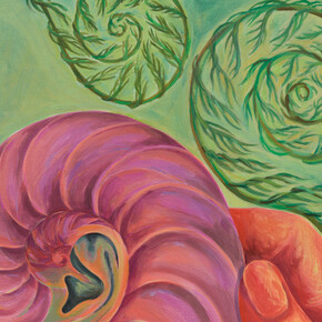 Lily Wong, To be titled (detail), 2023, acrylic on paper, 22 1/2x30 inches. Courtesy of the artist and Lyles & King, NYC 