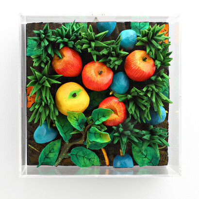 Gilardi, Mele e susine, anni 2000, poliuretano espanso, cm. 30x30, foto Fabio Fantini