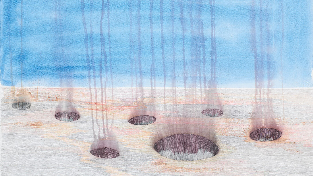 Almuth Tebbenhoff, Landscape with holes, 2022. Courtesy of Pangolin London Gallery