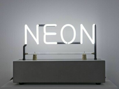 Joseph Kosuth (1945) - _Neon_, 1965 - neon bianco - 10 x 35 cm - courtesy Joseph Kosuth, Galleria Lia Rumma, Milano / Napoli - photo Marc Domage.  
