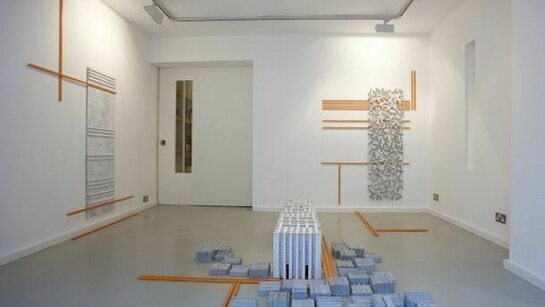 Anja Margarethe Bache, installation view of 'Signs and the Signed: Between Representation and Presentation' (2013), photo © Philip Sayer, courtesy of Marsden Woo Gallery