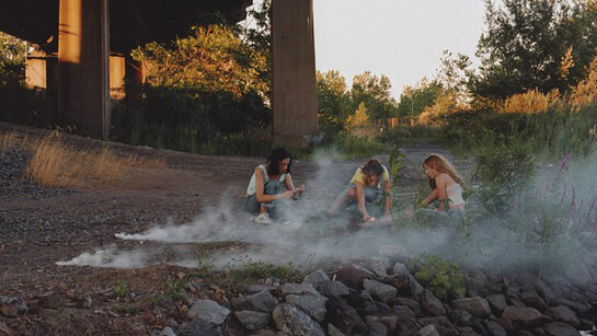 Justine Kurland, American, b. 1969, Smoke Bombs, *Runaway Girls*, 2000, Color chromogenic print
76.2 x 101.6 cm (30 x 40 inches) Mary B. Jackson Fund 2012.40