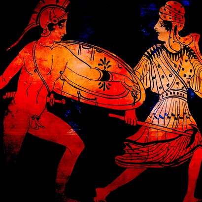Aquiles en combate singular con Pentesilea