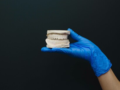 An impression of a jaw