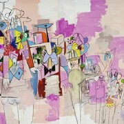 George Condo Prescription for the Clinically Normal, 2012 Acrylic, charcoal & pastel on linen 228,6 x 330,2 cm(zweiteilig, je 228,6 x 165,1 cm) (unframed)90 x 130 inches (two panels, each 90 x 65 inches) (unframed)
Copyright George Condo / ARS (Artists Rights Society), New York, 2013 Courtesy Sprüth Magers Berlin London