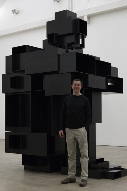 Antony Gormley, Expansion Field, 2014, 4mm Corten steel, 60 elements; variable dimensions, Courtesy Galerie Thaddaeus Ropac Paris/Salzburg, Photograph by Dominique Uldry