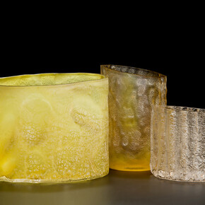 Edmond Byrne, Emotion Landscape 4a-4c, glass kaolin, various sizes