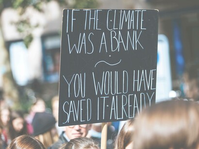 Activist protests to reverse climate change