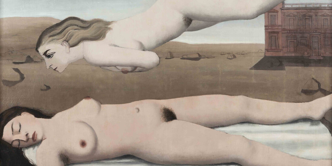 Paul Delvaux, The Dream (1935), oil on canvas © Fondation Paul Delvaux, Sint-Idesbald/Belgium, c/o Pictoright Amsterdam 2017