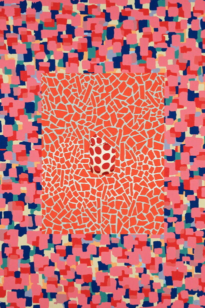 Jim Richard, Modern Emblem, 2014, oil on linen, 61 x 47 inches