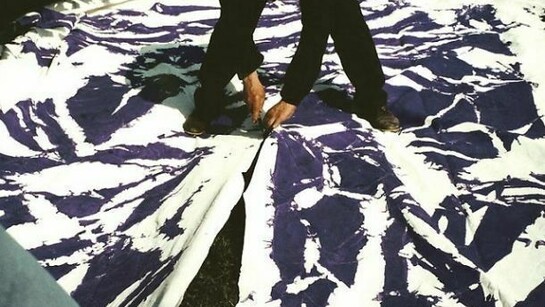 Simon Hantai, photograph by Antonio Semeraro, 1989