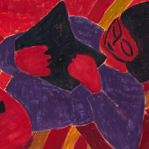 Tal R, Emma läser Dostojevskij (detail), 2025. Courtesy of Millesgården Museum