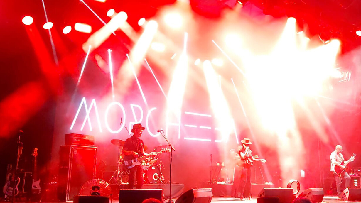 La banda londinense Morcheeba durante su concierto en el parque Enrique Tierno Galván de Madrid. Foto: Alex Doro