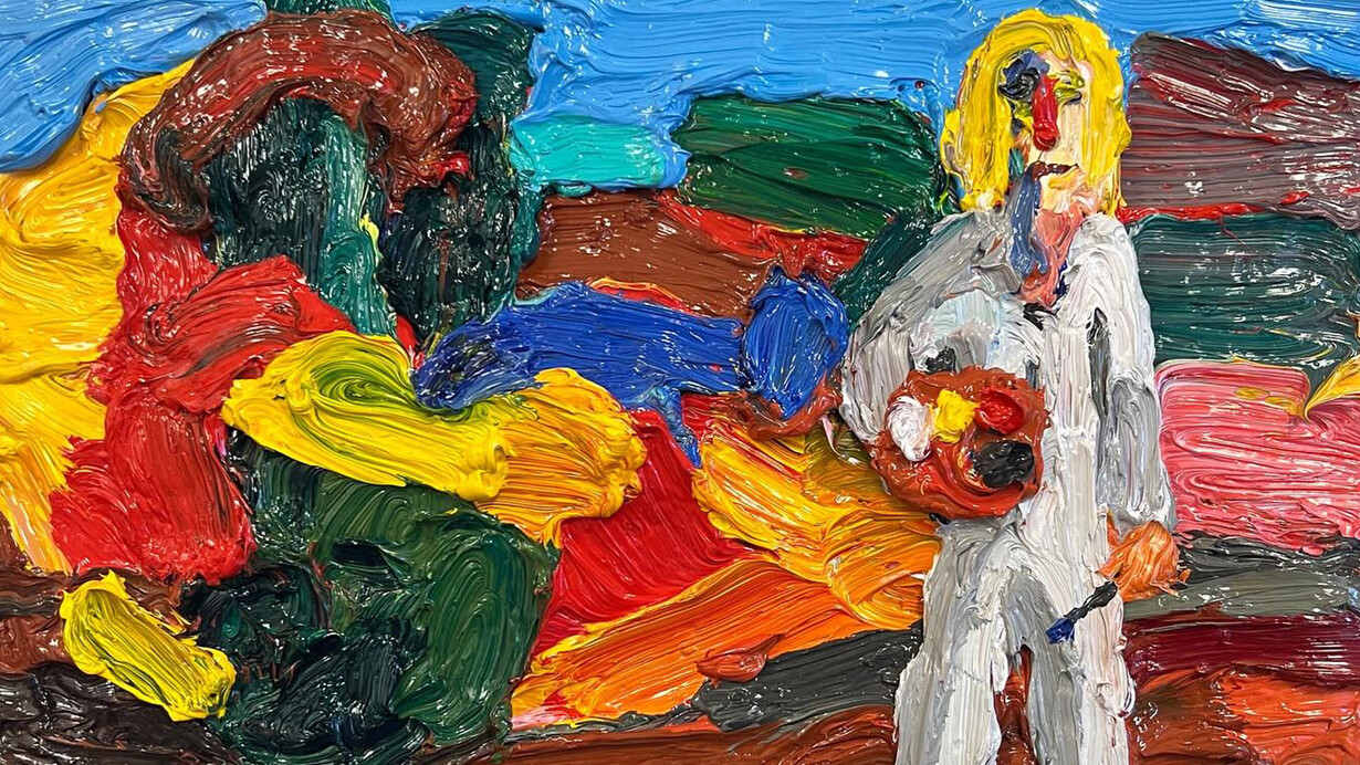 Emilio Villalba, Landscape and Figure, 2025. Courtesy of Dolby Chadwick Gallery