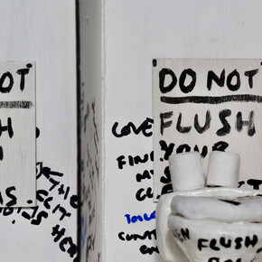 Jemima Sara, The Toilet, installation view. Courtesy of the Liminal Gallery