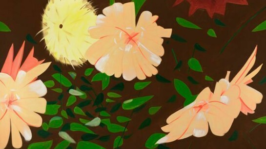 Alex Katz, Late Summer Flowers, 2011, Oil on linen, 274.3 x 370.8 cm, Private collection, London