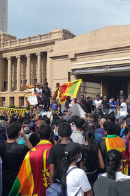 The 2022 Sri Lankan protests, commonly known as Aragalaya, were a series of mass protests that began in March 2022 against the government of Sri Lanka 