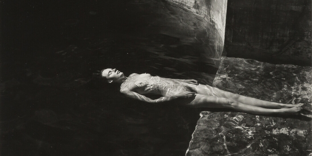 Edward Weston, Nude Floating, 1939, Silver gelatin print; edition of 250, 7 1/2 x 9 1/2 inches, Gift of Cathy England © 1981 Center for Creative Photography, Arizona Board of Regents, All Rights Reserved
