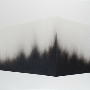 Alessandro Cannistrà, Oggetto di pensiero, 2015, fumo su tela, 150 x 200 cm