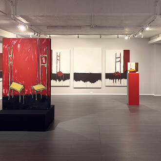 Bilal Chahal, Khronos and Kairos, exhibition view. Courtesy of La Balsa Gallery