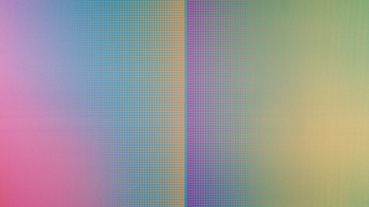 Almir Mavignier, Delmar Mavignier, Grun blau auf rot / Verde azul no vermelho, (detail), 2025. Courtesy of DAN Galeria