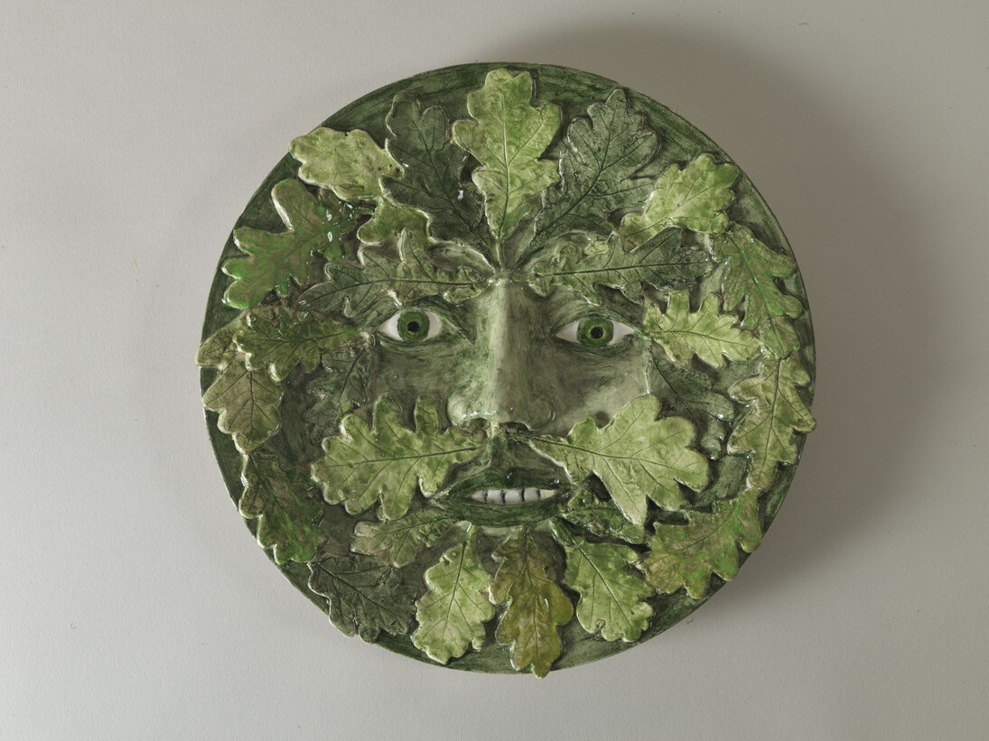 Prue Piper, Green Man Plate c