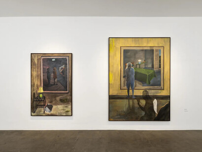 Atul Dodiya, The gatecrasher, exhibition view. Courtesy of Vadehra Art Gallery